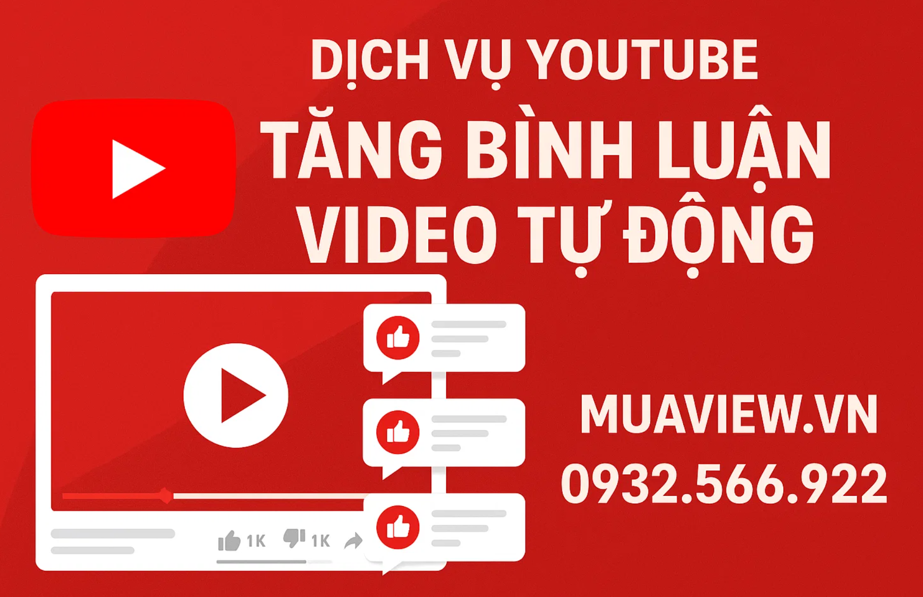 Dịch vụ Auto Comment Youtube - Tự Động Seeding, Dẫn Dắt Thảo Luận 2026