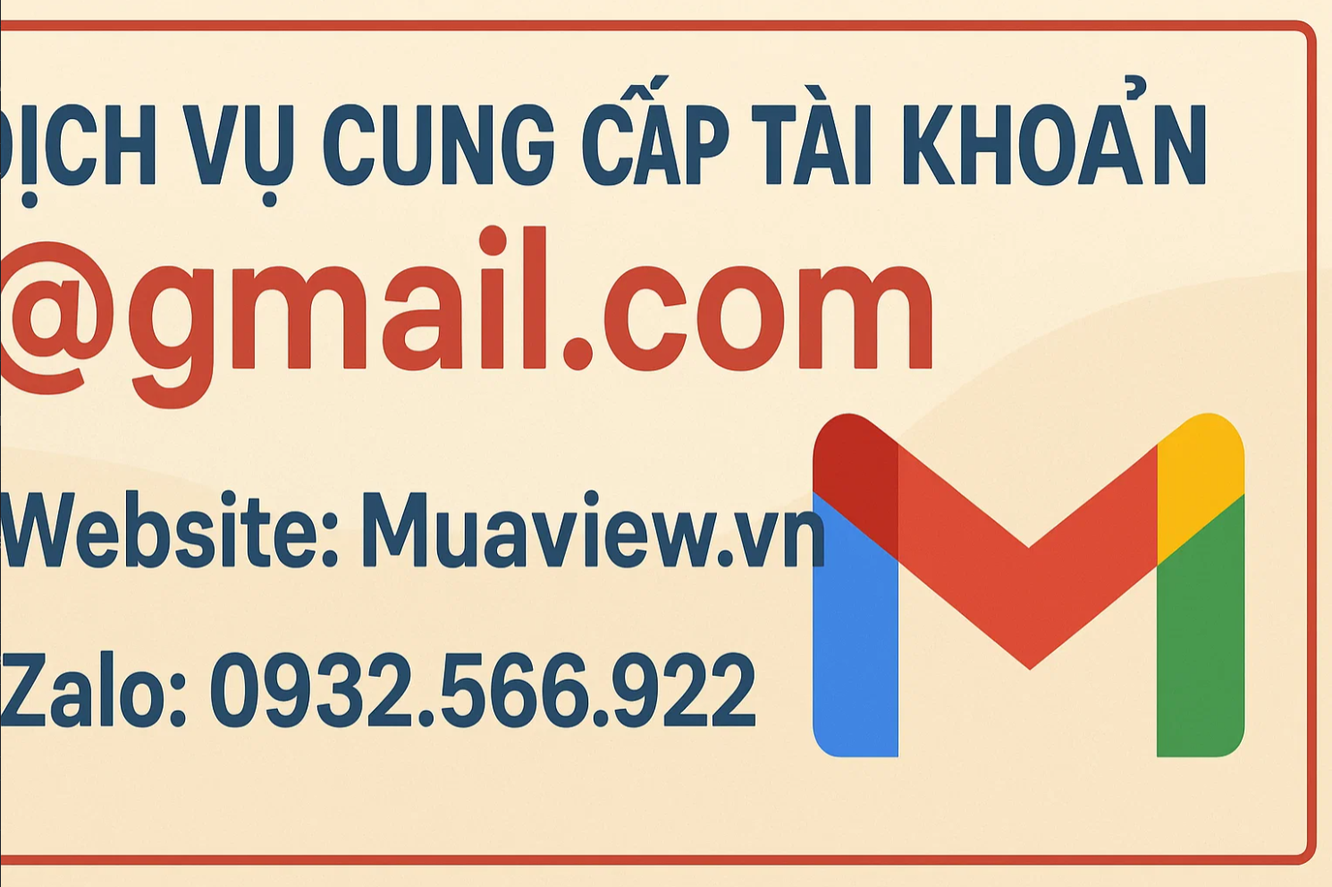 Dịch vụ Cung Cấp Tài Khoản Gmail (Cổ và Trust Cao) Uy Tín 2026