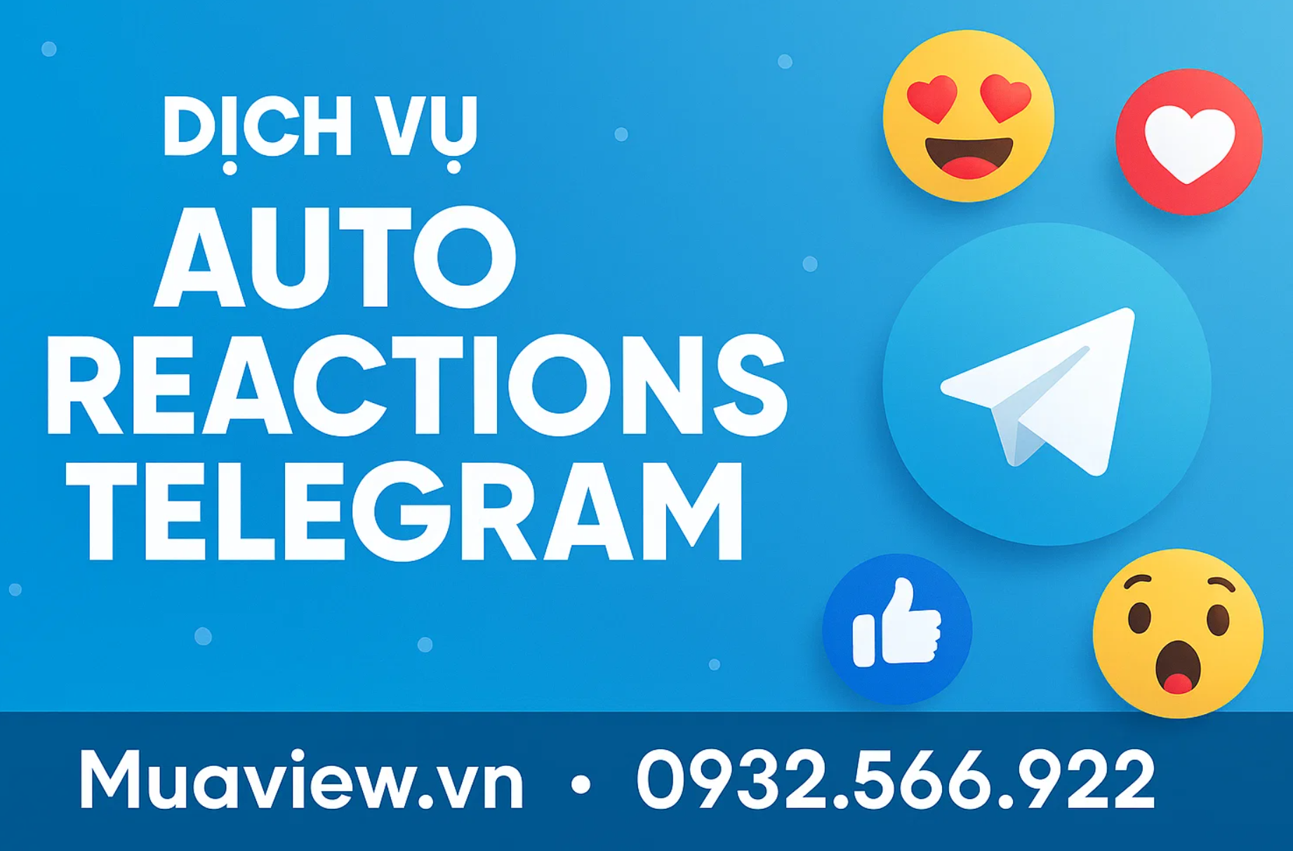 Dịch vụ Auto Reactions Telegram - tăng view Kênh Tự Động