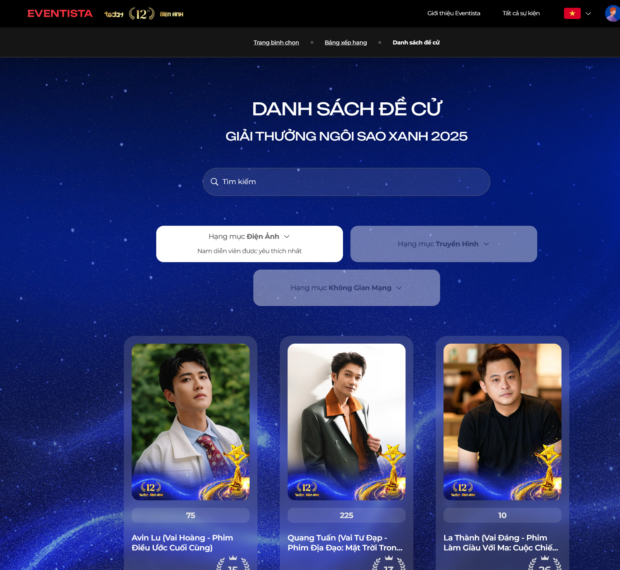 Dịch vụ Tăng Vote Ngôi Sao Xanh 1vote.vn - Chạm Tay Vào Cúp Vàng Danh Giá 2026