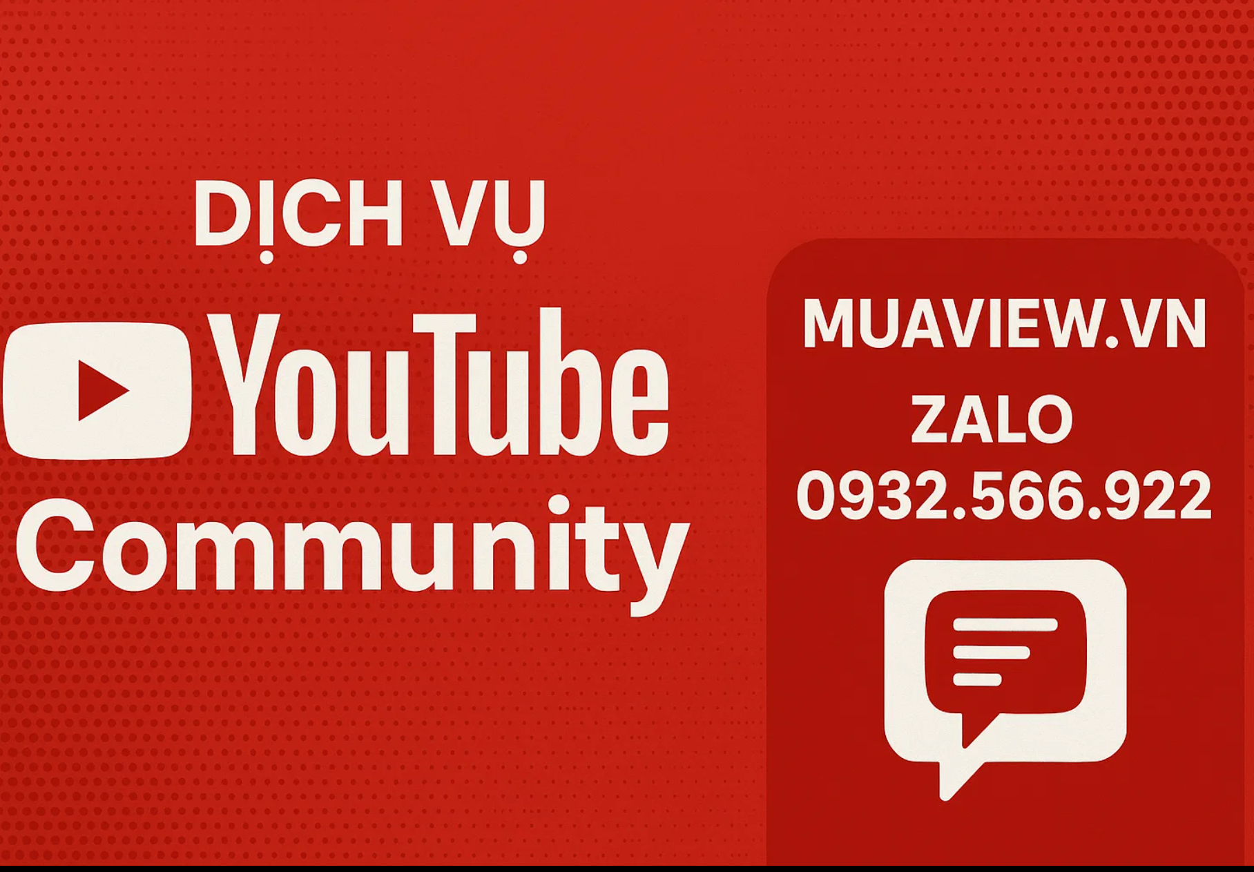 Dịch Vụ Tương Tác Tab Cộng Đồng Youtube Like, Comment, Vote 2026