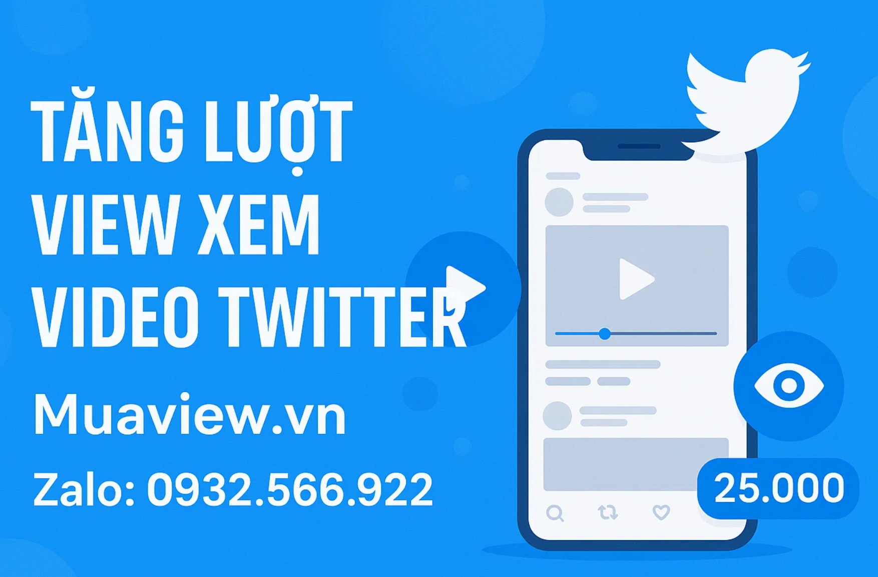 Dịch vụ Tăng View Video Twitter (X) - Tạo Uy Tín, Bùng Nổ Lan Tỏa 2026