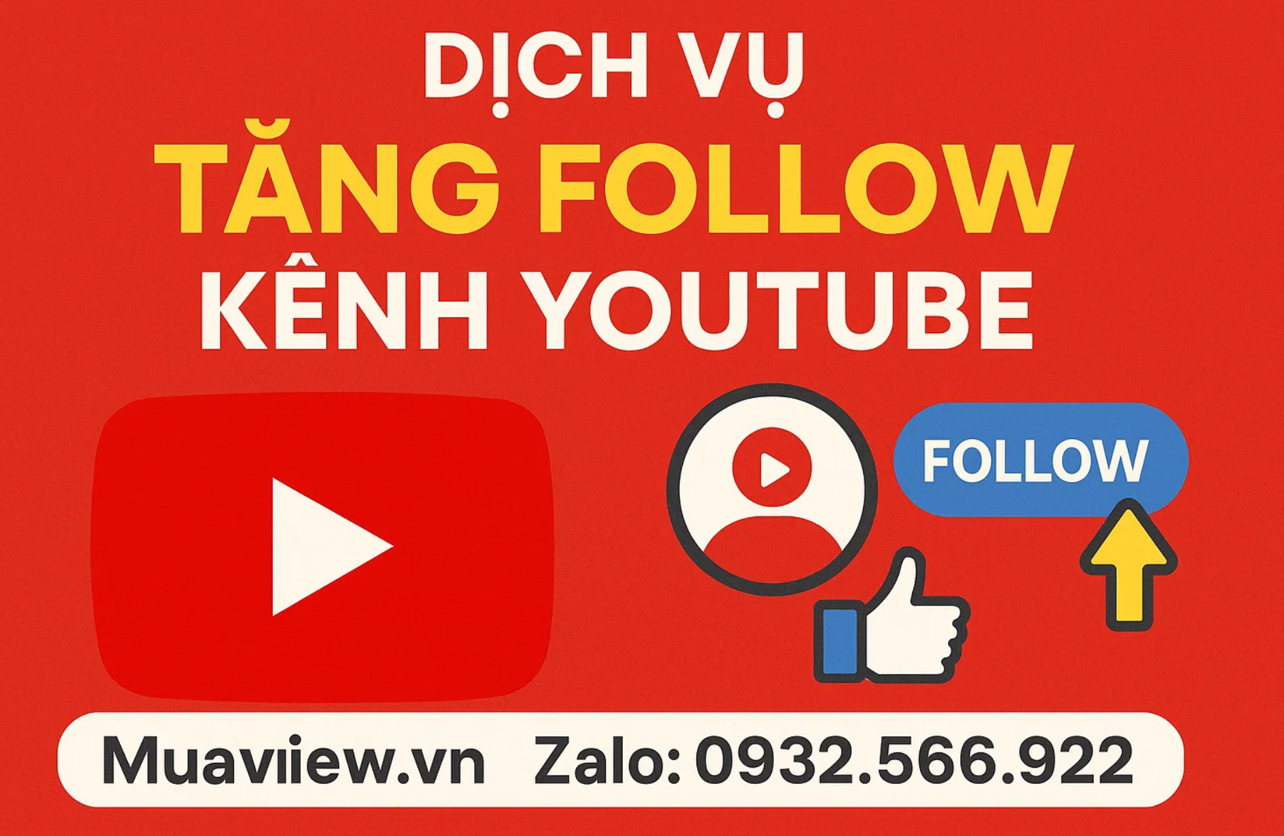 Dịch vụ Tăng Subscriber Follow Kênh Youtube - Chạm Mốc Kiếm Tiền 2026