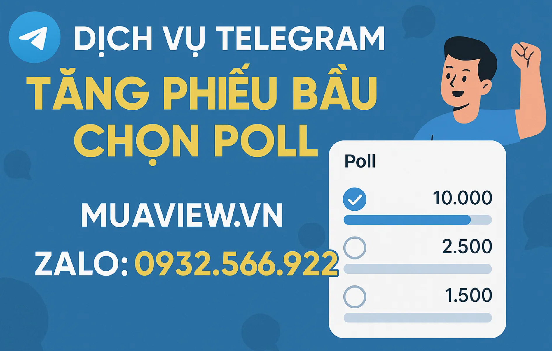 Dịch Vụ Tăng Vote Poll Telegram - Định Hướng &amp; Chiến Thắng Mọi Cuộc Bầu Chọn 2026